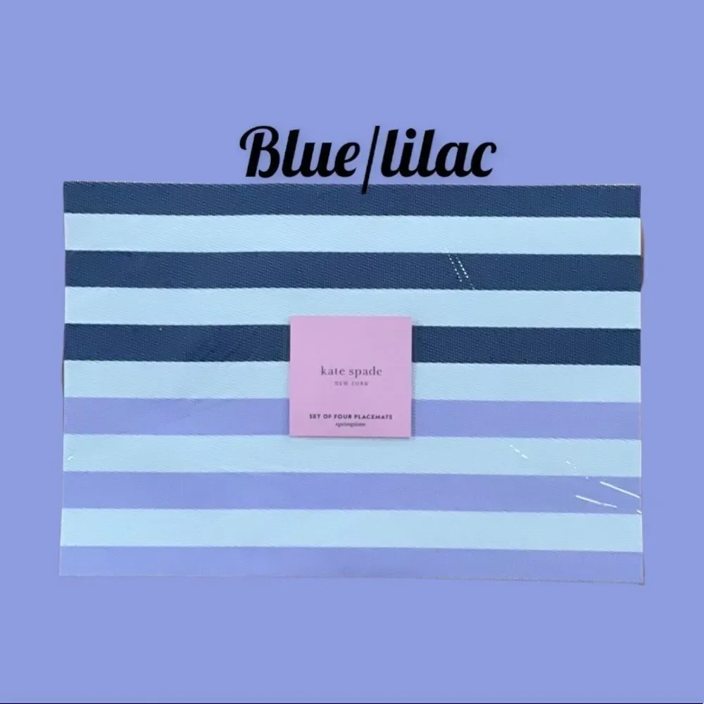 KATE SPADE NEW SPRINGTIME 4 PIECE PLACEMENT SET 13”x19”